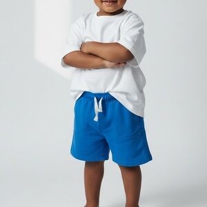 CAT & JACK • TODDLER BOYS' BRIGHT BLUE PULL-ON KNIT SHORTS - 3T